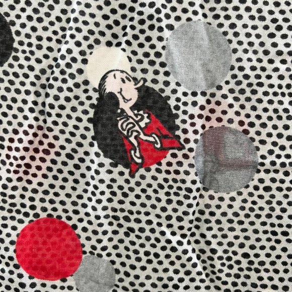 Moschino Boutique Popeye and Olive Polkadot Modal Cashmere Blend Soft Scarf - Picture 4 of 8